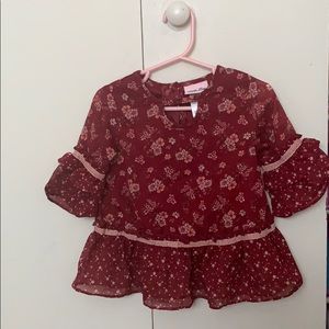 Toddler girls floral blouse
